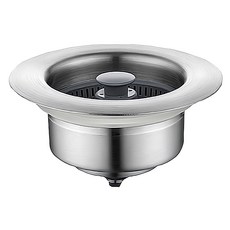 Reddot 紅點生活 不鏽鋼按壓阻臭彈跳水槽塞 小, 1個, 銀色