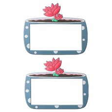 Allode 自然風開關貼紙 大型 2入, NO 11 藍色花盆