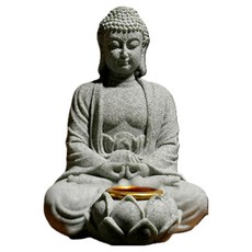 Second Best 藍砂石佛像香薰2 佛教裝飾品, 1個, 混合色