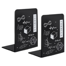 이롭상회 정리정돈 북엔드 L형수리화 2p, 블랙