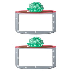 Allode 自然風開關貼紙 大型 2入, NO 10 灰色花盆