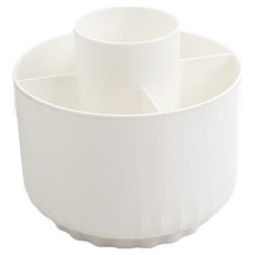 바다토끼 회전 연필꽂이 11.5 x 12.5 x 12.5 cm, 화이트, 1개