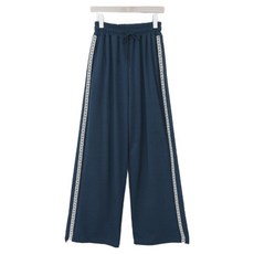 qnigirls 女款下擺兩穿蕾絲Track 2鬆緊運動褲