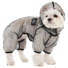 퍼피엔젤 강아지 시스루 커버롤 OW021, 999 Black, 1개