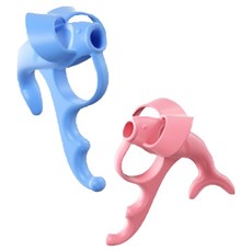 Premia Noble 海豚矽膠鉛筆矯正器 高級款 2件組 7.5cm, 藍色, 粉紅色, 1套