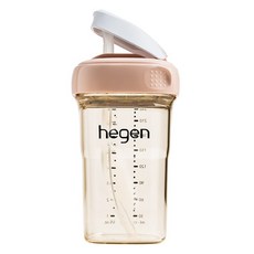 헤겐 유아용 NEW PPSU 빨대컵 느린 유속, 240ml, 핑크, 1개