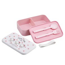 Skater 單層便當盒 + 湯匙 + 叉子套組 PLB10SF, 1個, Hello Kitty