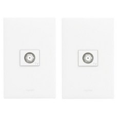 Legrand 羅格朗 Apella白色 Simple 嵌入式模組 CATV單元 2路 8dB + 1路 5dB 套組, 1套