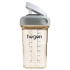 헤겐 유아용 NEW PPSU 빨대컵 느린 유속, 240ml, 그레이, 1개