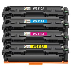 inkmade W2110A W2111A W2113A W2112A 標準容量相容碳粉匣4色套組, 1套, 黑色, 藍色, 紅色, 黃色