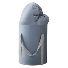 FANCY LIFE 折疊式泡腳桶 加大款 輕巧便攜附收納袋, 1個, 灰色