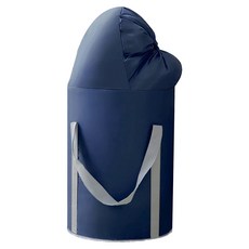 FANCY LIFE 折疊式泡腳桶, 輕巧可攜帶，保溫防水，居家旅行皆宜, 1個, 藏青色