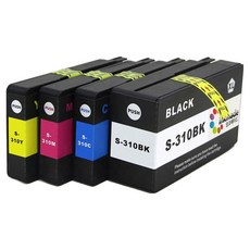 inkmade 三星 INK-K310 C310 M310 Y310 相容墨水 4色套組, 1套, 黑色, 藍色, 紅色, 黃色