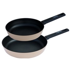 Eiffel For U 電磁爐用平底鍋 2件組, 1套, 黑色, 24cm + 28cm