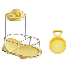 랜보어 햄스터 등대 반자동 급식기 + 스푼, 옐로우, 1세트