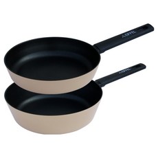 에펠 포유 인덕션 프라이팬 세트 2개, 블랙, 1세트, 프라이팬 24cm + 궁중팬 24cm