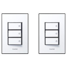 ART2 Nano Electric SIMPLE 3孔開關 室內裝潢壓克力配線器具 黑色, 2個