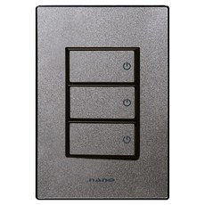 ART2 納諾電器 SIMPLE 3孔開關 室內設計壓克力配線裝置 珍珠灰, 1個