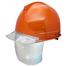 동명 고급형 투구형 투명창 실버보안경 안전모, 오렌지, 1개