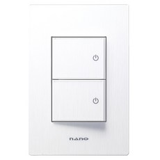 Art2 奈米電氣 SIMPLE 2孔開關 室內裝潢 壓克力 配線裝置 白色, 1個