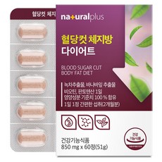 내츄럴플러스 혈당컷 체지방 다이어트 51g, 60정, 1개