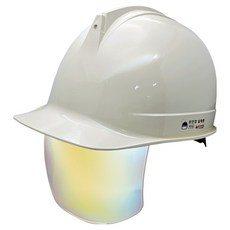 DONGMYUNG 高級款頭盔型一般鏡片金色護目安全帽, 1個, 象牙白