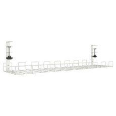 라라공방 무타공 책상 멀티탭 콘센트 거치대 정리 선반, 1개, 화이트