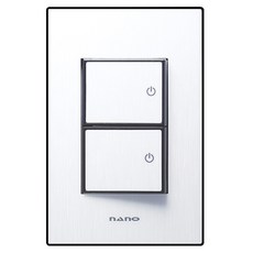 ART2 奈米電器 SIMPLE 2孔開關 室內裝潢壓克力配線裝置 黑色, 1個