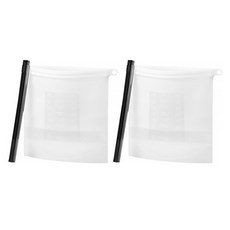 生活家居 Kitcheny Goods 密封矽膠保鮮袋 2000ml, 2個