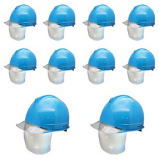 DONGMYUNG 護目鏡頭盔型透明窗 銀色護面 安全帽, 10個, 天藍色