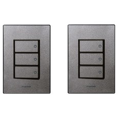 나노전기 아트2 SIMPLE 3구 스위치 인테리어 아크릴 배선기구 펄그레이, 2개