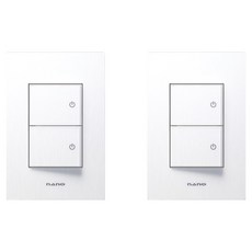 Art2 奈米電氣 SIMPLE 2孔開關 室內裝潢 壓克力 配線裝置 白色, 2個