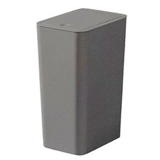 台灣 Life plus 日系簡約按壓式彈蓋垃圾桶 10L, 灰色