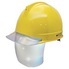 동명 고급형 투구형 투명창 실버보안경 안전모, 개나리색, 1개