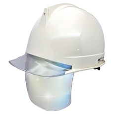 DONGMYUNG 高級款頭盔型透明窗銀色護目鏡安全帽, 1個, 象牙白