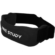 NINE STUDY頂級皮革BGD-2 黑色 30 x 3.6cm 運動護膝 髕骨加壓帶, 1個