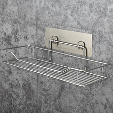 輝鴻 免打孔不銹鋼多用置物架, 銀色, 1個