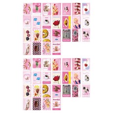 Allode 可愛小熊海報 25款 x 2張 套組 N0 02 粉紅色