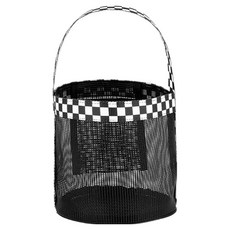 迷你網狀圓形包, 黑色