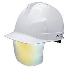 동명 고급형 투구형 일반창 골드보안경 안전모, 화이트, 1개