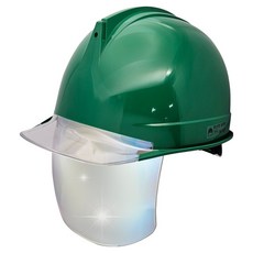 동명 고급형 투구형 투명창 실버보안경 안전모, 다크그린, 1개