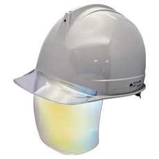 동명 고급형 투구형 투명창 골드보안경 안전모, 그레이, 1개