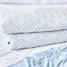 LIV MOM Duralon 冰涼酷涼凝膠增效涼感墊, 白色, 涼感墊+涼感枕頭套組