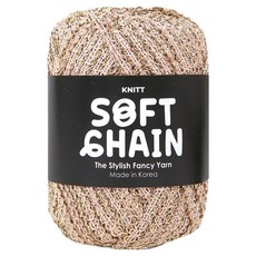 니뜨 소프트체인 뜨개실 50g, 37 골드핑크, 1개