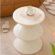 모코아 모래시계 스툴 3단, 아이보리, 1개