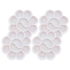 Cozy& 水彩調色盤 調色盤 白色 小型, 10格, 4個