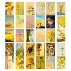 Allode 感性風景海報30款套組 N0 03 黃色