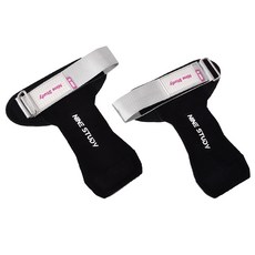 NINE STUDY皮革助力帶蠻王PRO系M-01MW 健身重訓助力 提升握力 保護手部 一組, 黑色, 2個