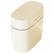 奶油風按壓橢圓縫隙垃圾桶, 奶油白