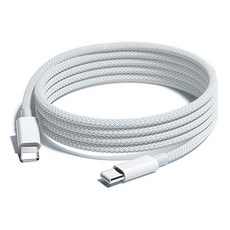 蘋果快充線彩色编織線 Type-C-Lightening, 100cm, 淺灰色, 1條